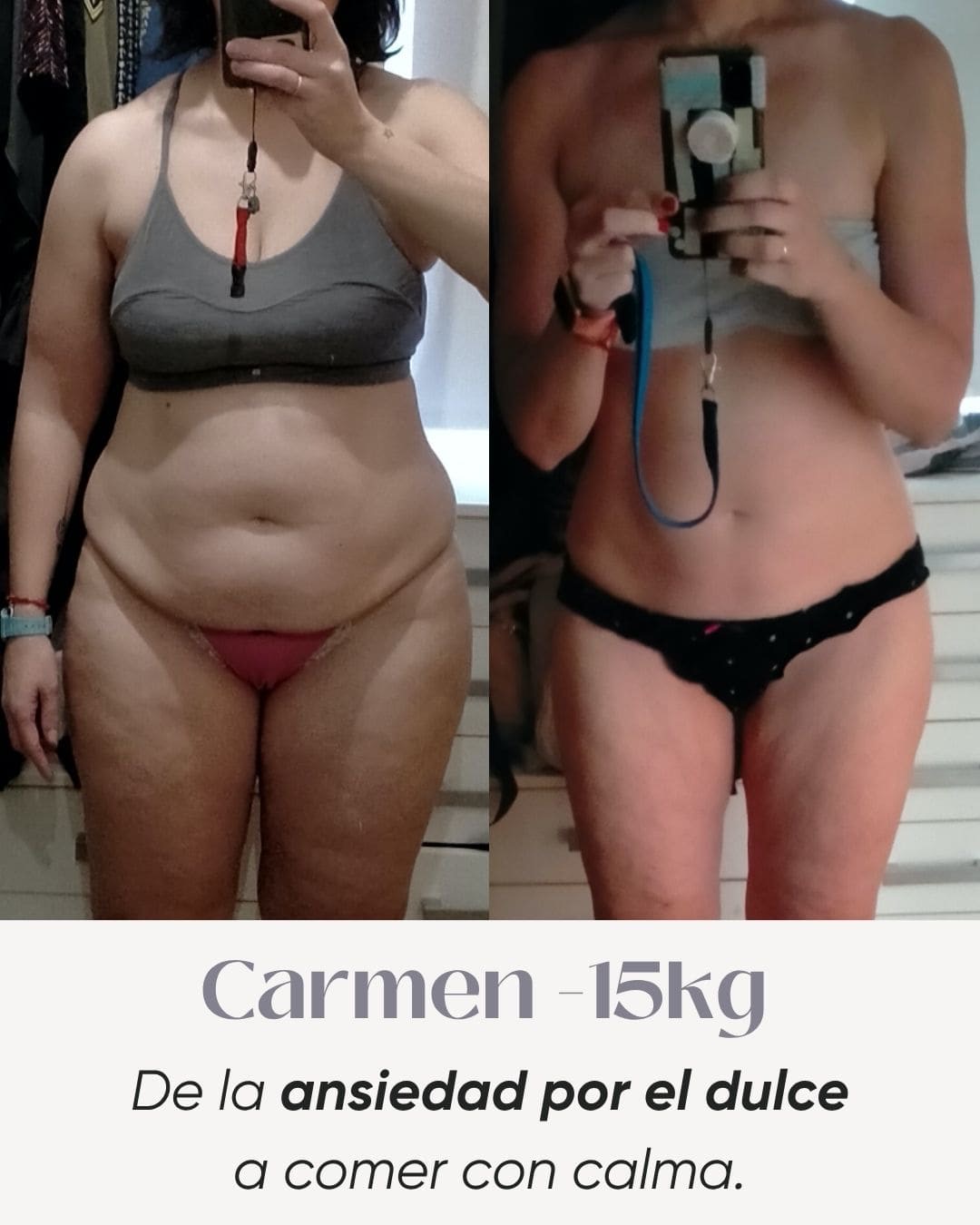 Transformación real — Cristina, −9 kg, aprendió a comer